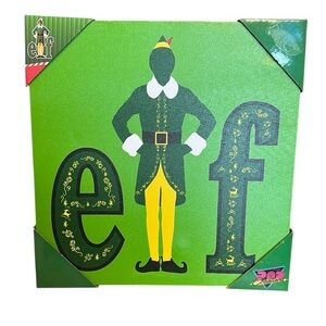 Elf Movie Inspired Green Canvas Wall Art